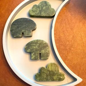 Bear and Cloud Labradorite Carvings